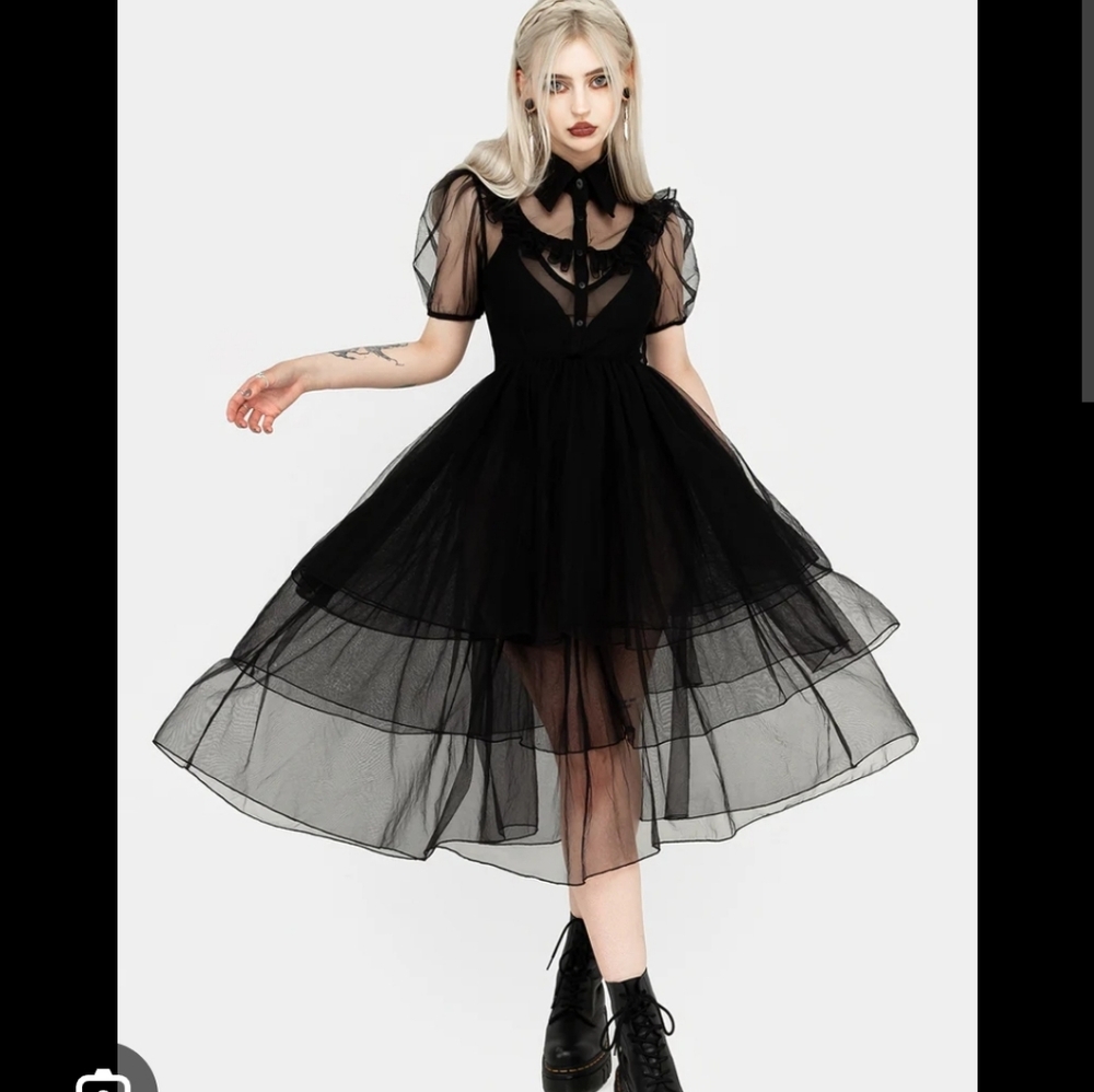 Disturbia Headhunter Frill Yoke Dress